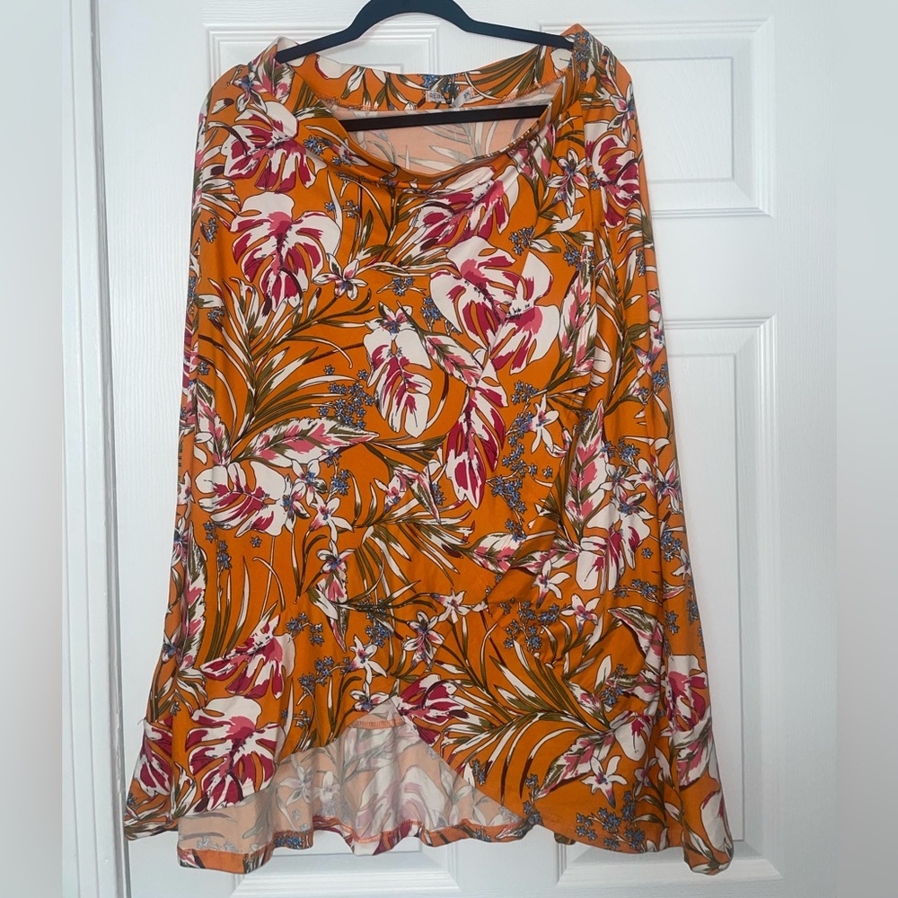Floral Orange Women’s Skirt